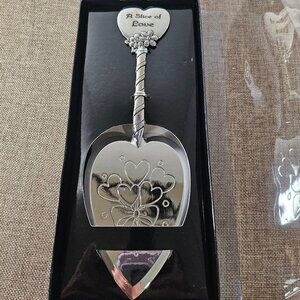 Ganz Heart Cake Server "A Slice of Love" New In Box Heart Shaped Cake Server